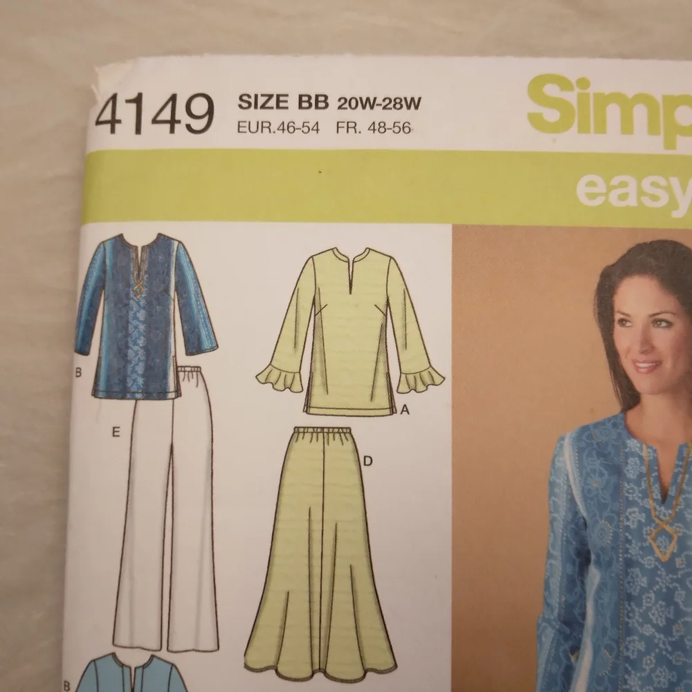 SIMPLICITY 4149 SZ 20W-28W. Women's Easy To Sew Separates